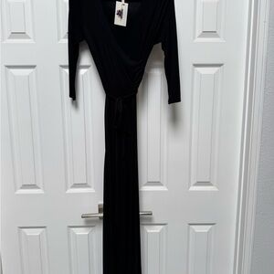Elegant Black Wrap Dress